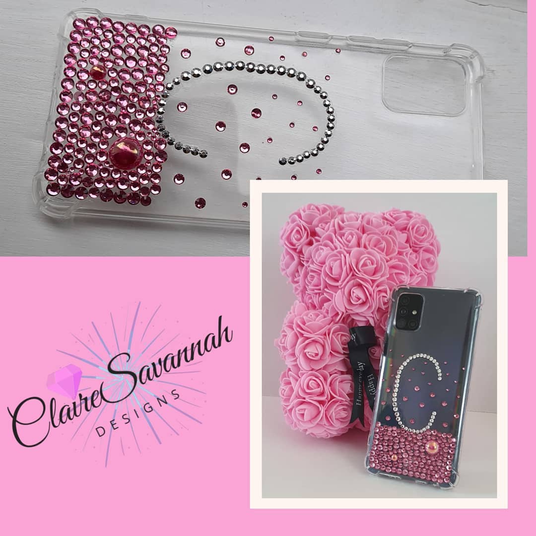 crystallised phone cases personalised