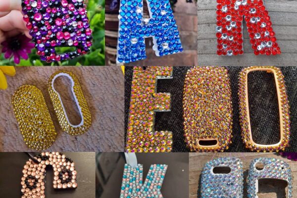 Crystallised Hanging initials
