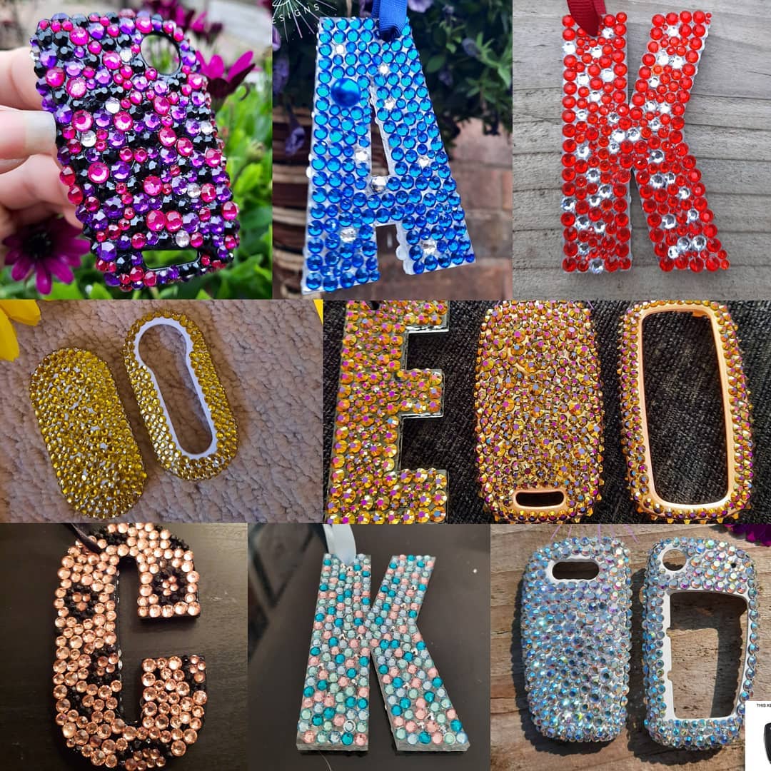 Crystallised Hanging initials