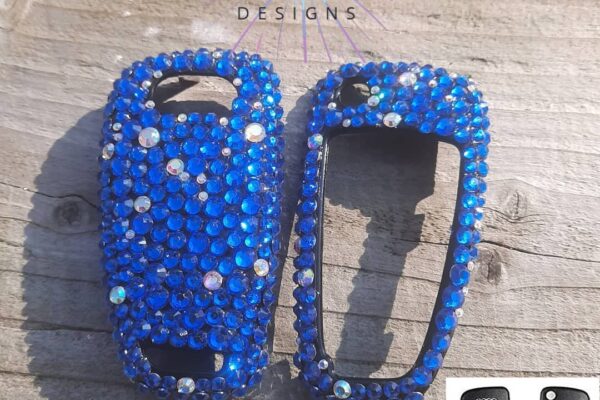Blue audi car key cover