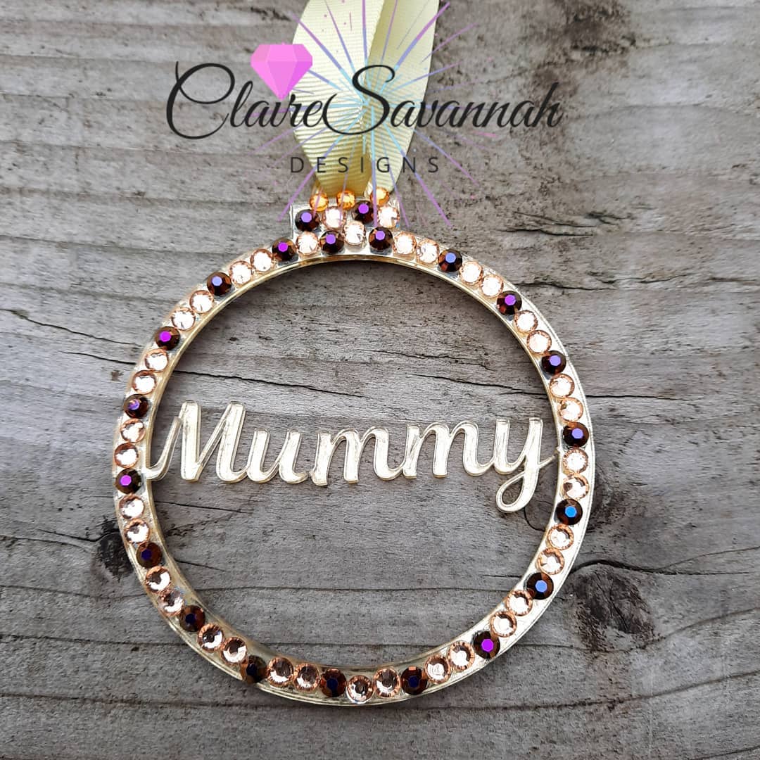 Hanging name bauble