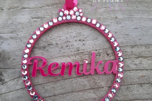 Hanging name bauble
