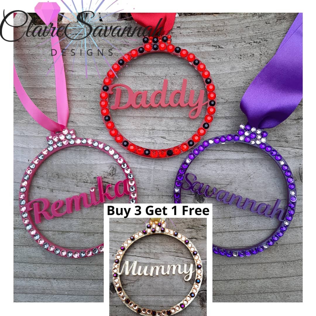Hanging name bauble BOGOF
