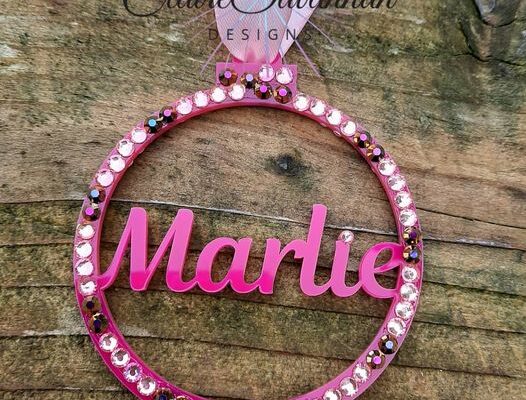 Hanging crsytallised bauble